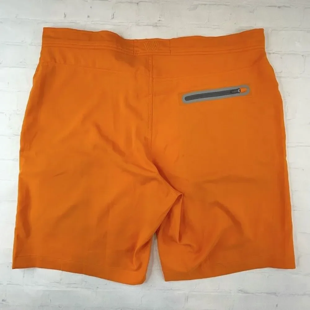 Mack Weldon Board Shorts Mens Sz 37/38 Orange Unlined  Pockets Swimwear Vacation